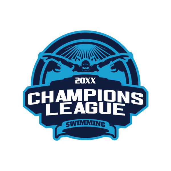 Champions League Swimming logo template Thumbnail
