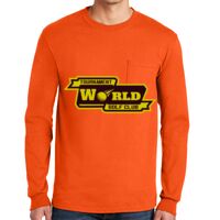Gildan Ultra Cotton Long Sleeve T-Shirt with Pocket Thumbnail
