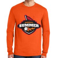 Gildan Ultra Cotton Long Sleeve T-Shirt with Pocket Thumbnail