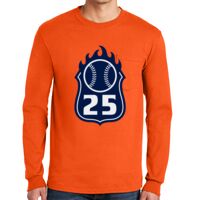 Gildan Ultra Cotton Long Sleeve T-Shirt with Pocket Thumbnail