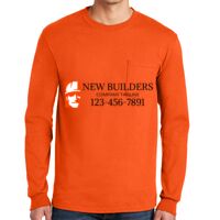 Gildan Ultra Cotton Long Sleeve T-Shirt with Pocket Thumbnail