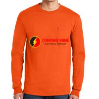 Gildan Ultra Cotton Long Sleeve T-Shirt with Pocket Thumbnail