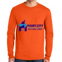 Gildan Ultra Cotton Long Sleeve T-Shirt with Pocket Thumbnail