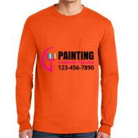 Gildan Ultra Cotton Long Sleeve T-Shirt with Pocket Thumbnail