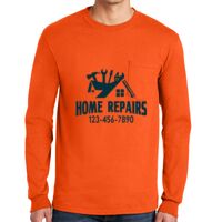 Gildan Ultra Cotton Long Sleeve T-Shirt with Pocket Thumbnail