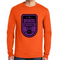 Gildan Ultra Cotton Long Sleeve T-Shirt with Pocket Thumbnail