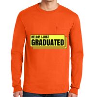 Gildan Ultra Cotton Long Sleeve T-Shirt with Pocket Thumbnail
