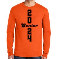 Gildan Ultra Cotton Long Sleeve T-Shirt with Pocket Thumbnail