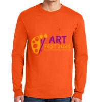 Gildan Ultra Cotton Long Sleeve T-Shirt with Pocket Thumbnail