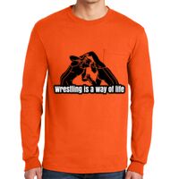 Gildan Ultra Cotton Long Sleeve T-Shirt with Pocket Thumbnail