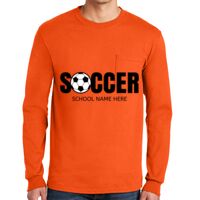 Gildan Ultra Cotton Long Sleeve T-Shirt with Pocket Thumbnail