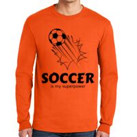 Gildan Ultra Cotton Long Sleeve T-Shirt with Pocket Thumbnail