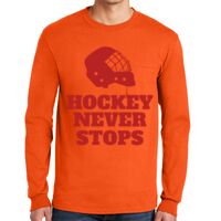 Gildan Ultra Cotton Long Sleeve T-Shirt with Pocket Thumbnail