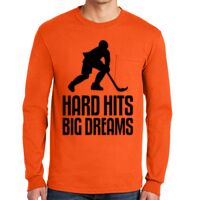 Gildan Ultra Cotton Long Sleeve T-Shirt with Pocket Thumbnail