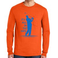 Gildan Ultra Cotton Long Sleeve T-Shirt with Pocket Thumbnail