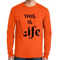 Gildan Ultra Cotton Long Sleeve T-Shirt with Pocket Thumbnail