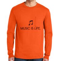 Gildan Ultra Cotton Long Sleeve T-Shirt with Pocket Thumbnail